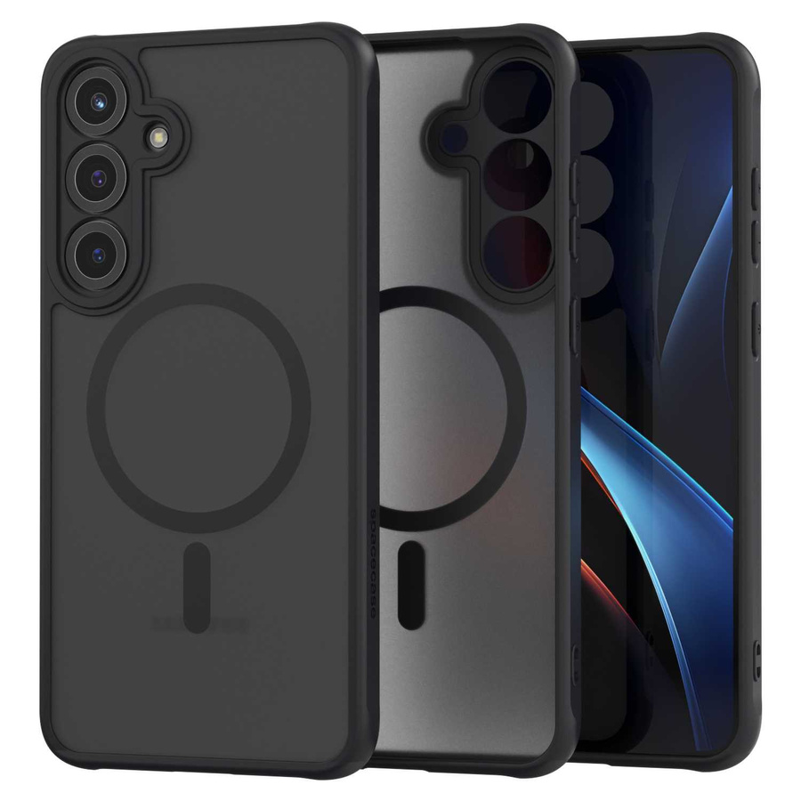 Spacecase Hybrid Mag dėklas Galaxy S25+ juodas