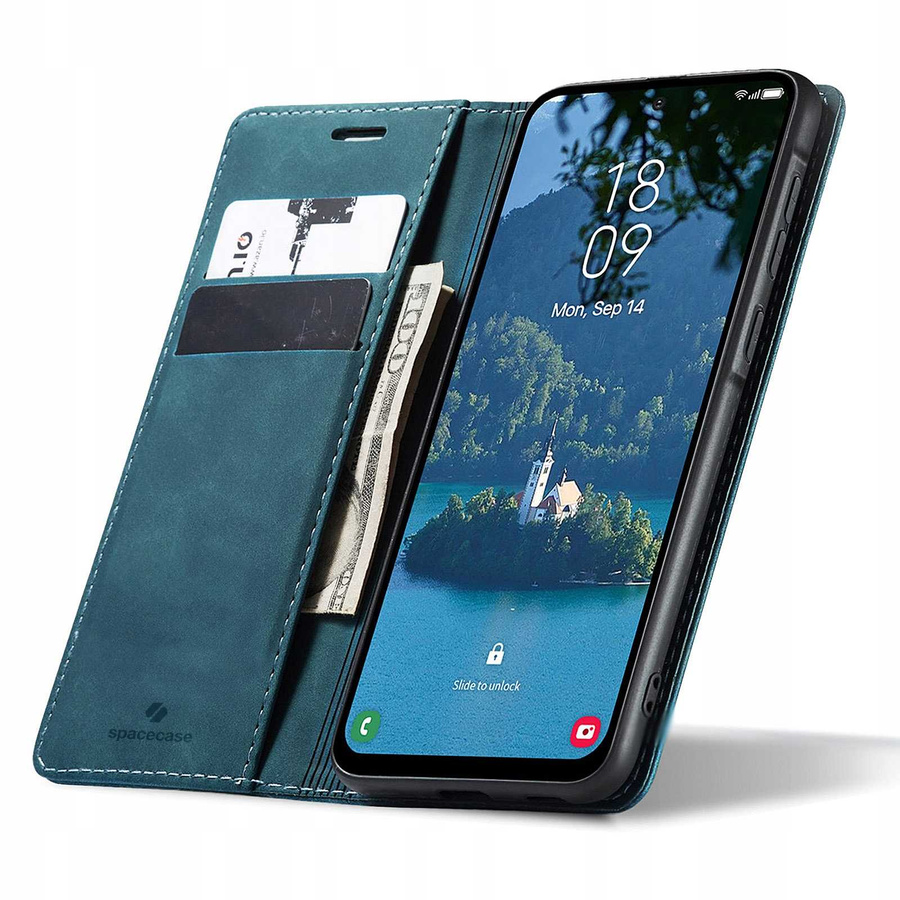 Spacecase Dėklas-piniginė Galaxy A36 mėlynas