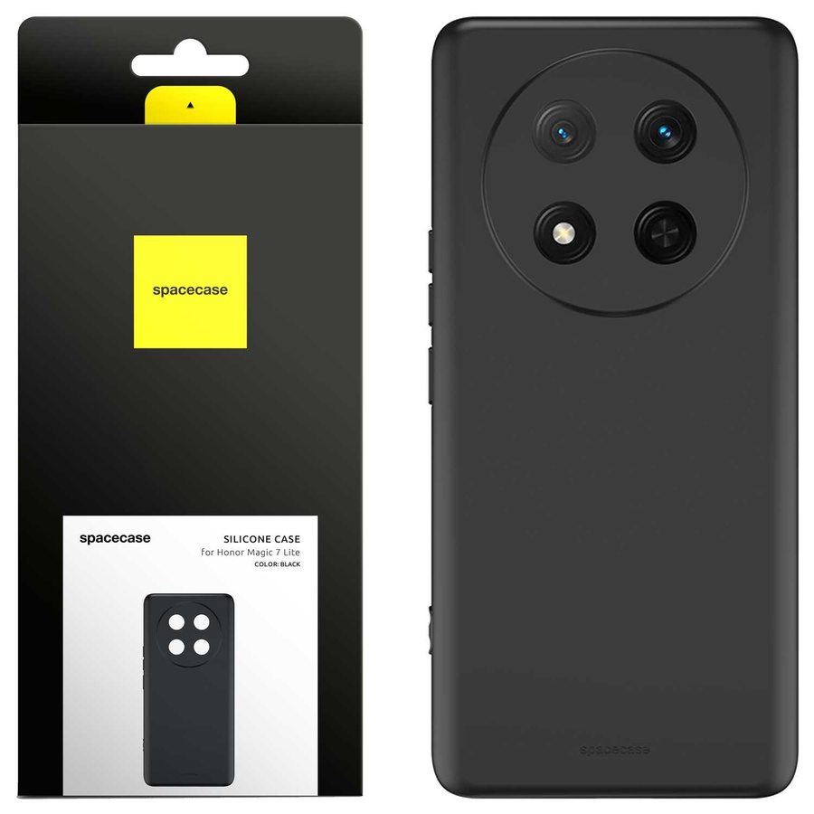 Spacecase Silikoninis dėklas 3.0 Honor Magic 7 Lite juodas