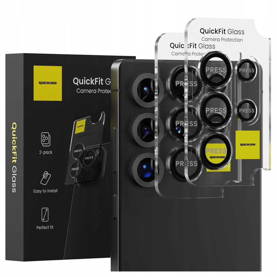 Spacecase Kameros stiklas QuickFit Camera Galaxy S25 Ultra juodas