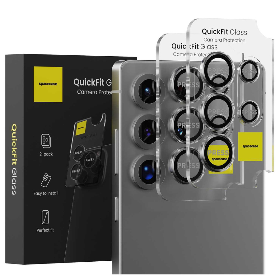 Spacecase Kameros stiklas QuickFit Camera Galaxy S25 Ultra sidabrinis