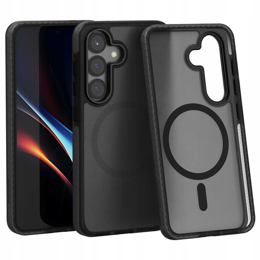 Spacecase Hybrid Fusion Mag dėklas Galaxy S25 juodas