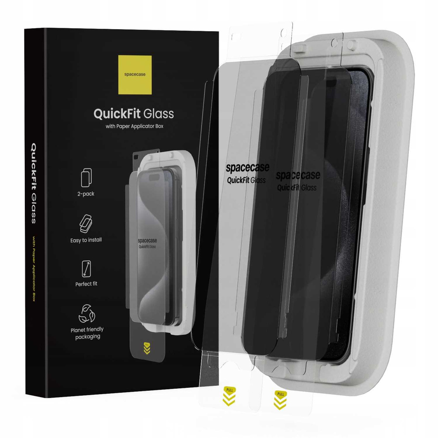 Spacecase Privatumo stiklas QuickFit Privacy Glass iPhone 15 Pro Max