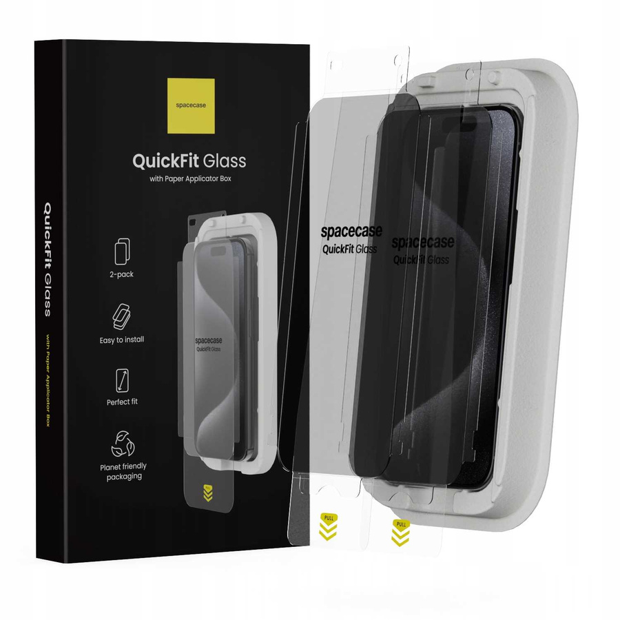 Spacecase Privatumo stiklas QuickFit Privacy Glass iPhone 15 Pro