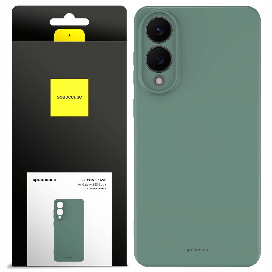 Spacecase Silikoninis dėklas 3.0 Galaxy S25 Edge tamsiai žalias