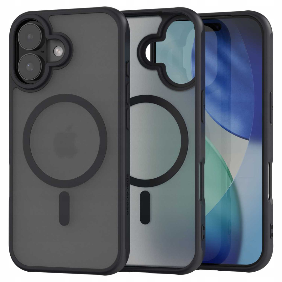 Spacecase Hybrid Mag dėklas iPhone 17 juodas