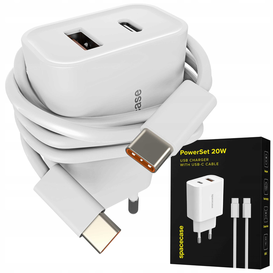 Spacecase USB įkroviklis PowerSet Charger 20W with USB-C PS20W-12