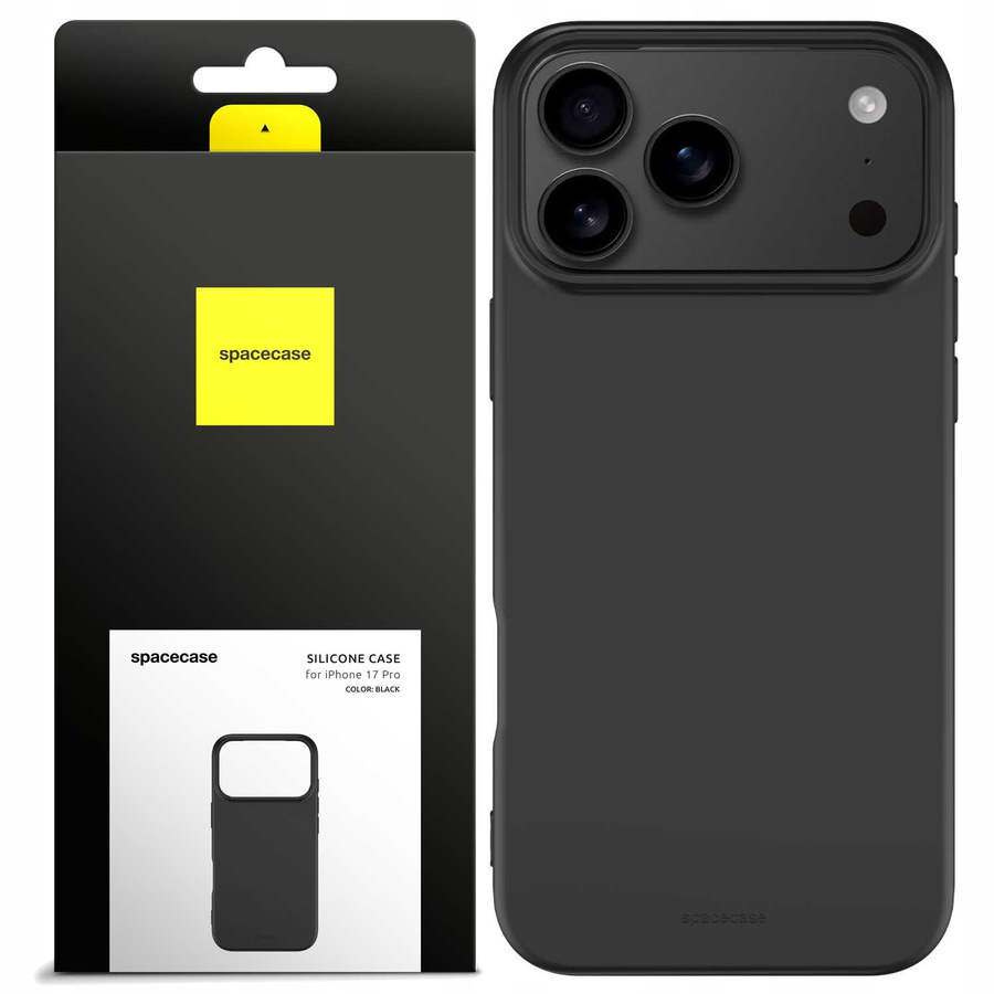 Spacecase Silikoninis dėklas 3.0 iPhone 17 Pro juodas