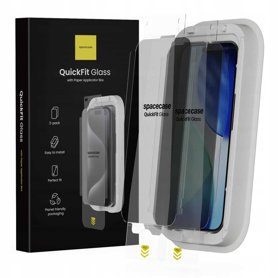 Spacecase Privatumo stiklas QuickFit Privacy iPhone 16 Pro Max / 17 Pro Max