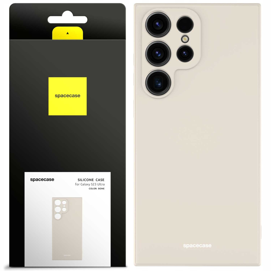 Spacecase Silikoninis dėklas Galaxy S23 Ultra kaulinis