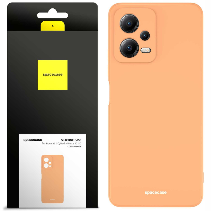 Spacecase Silikoninis dėklas Poco X5 5G/Redmi Note 12 5G oranžinis