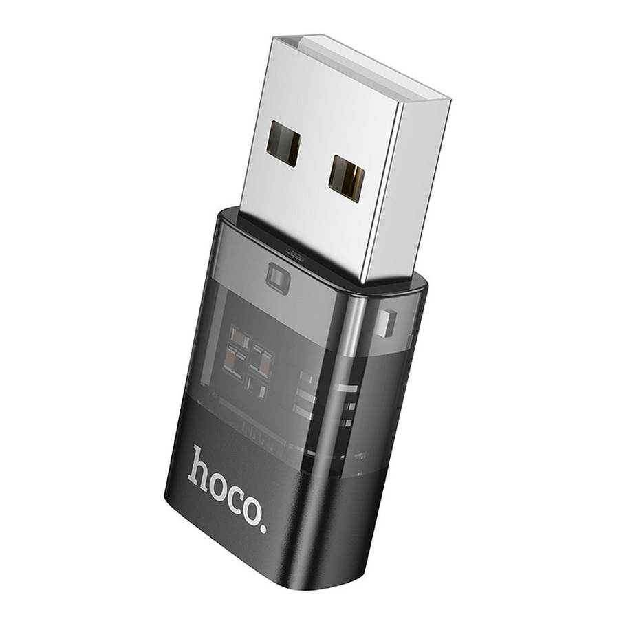 Adapteris USB A į USB C Hoco UA36C skaidrus juodas