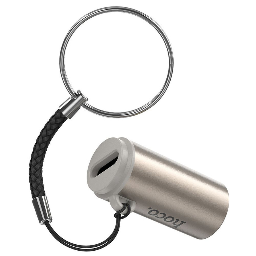 Adapteris USB C į automobilinę cigarečių degiklį Hoco UA38 auksinis