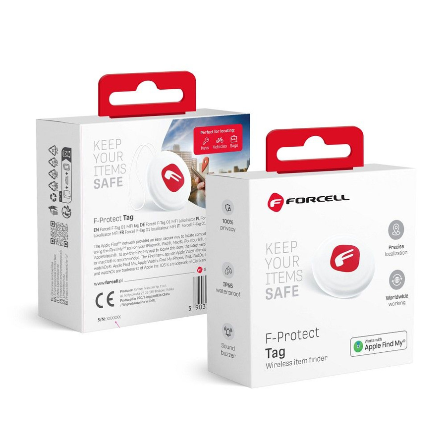 Raktų / šuns lokatorius MFI Forcell F-Tag F01 baltas