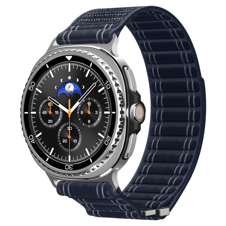 SPIGEN WBF1 dirželis SAMSUNG GALAXY WATCH 8 / CLASSIC (40 / 44 / 46 MM) tamsiai mėlynas