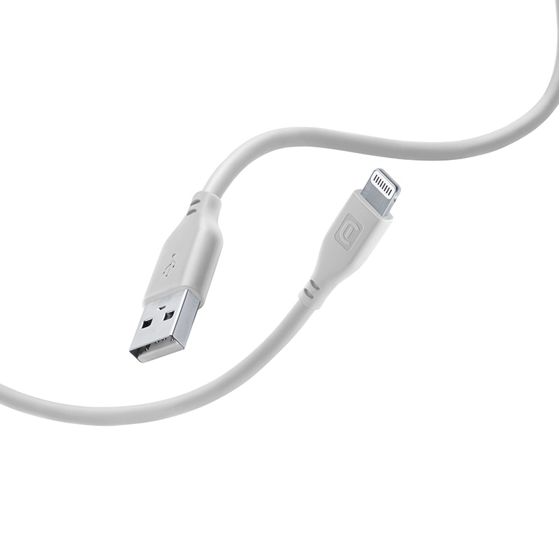Cellularline Soft laidas - USB-A to Lightning laidas MFi certified 1.2 m (grey)