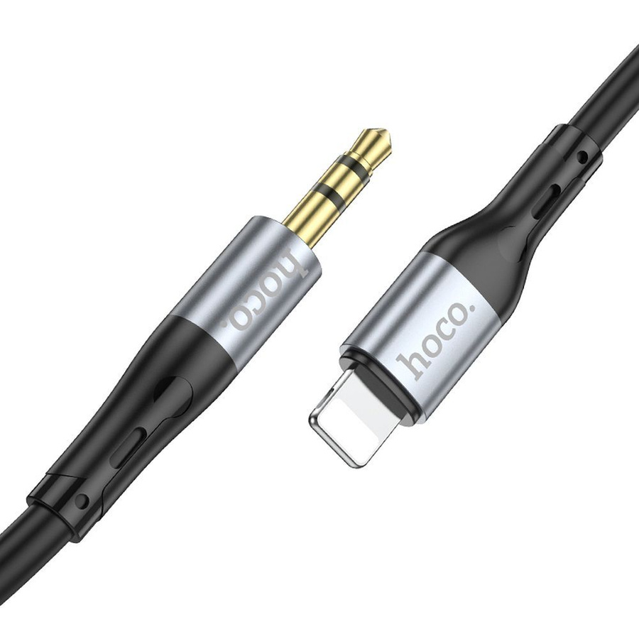 AUX laidas Jack 3,5 mm į Lightning Hoco 1 m UPA22 juodas