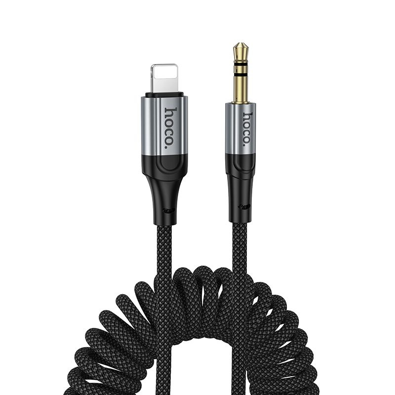 Kabel AUX Jack 3,5 mm do Lightning Hoco 1,5 m UPA33A juodas