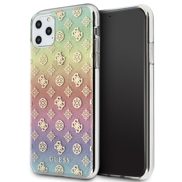 Guess GUHCN65PEOML iPhone 11 Pro Maxmulticolor kietasis dėklas Iridescent 4G Peony