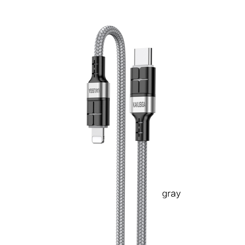 Kakusiga KSC-696 Type-C/Lightning USB laidas 1.2m PD20W PILKAS
