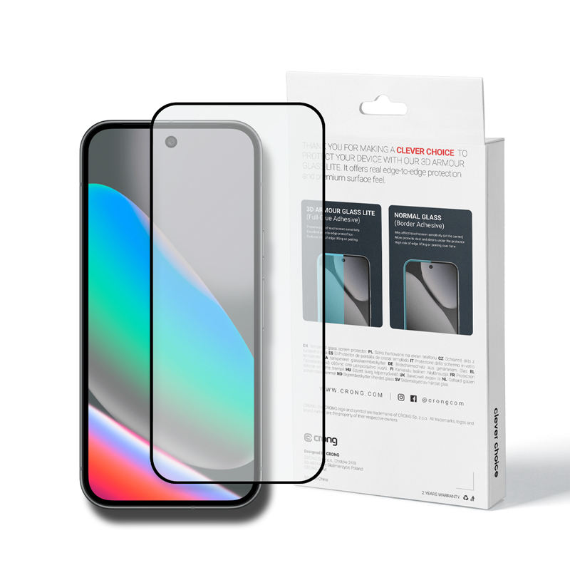 Crong 3D Armour Glass Lite - Full klijai Tempered Glass Google Pixel 9 / 10