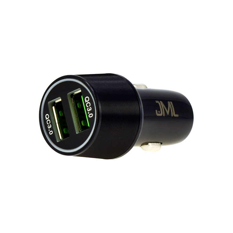 JML Automobilinis įkroviklis QC3.0 + QC3.0 36W 2xUSB