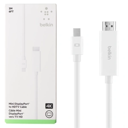 Belkin 2m Mini DisplayPort į HDTV adapteris - baltas