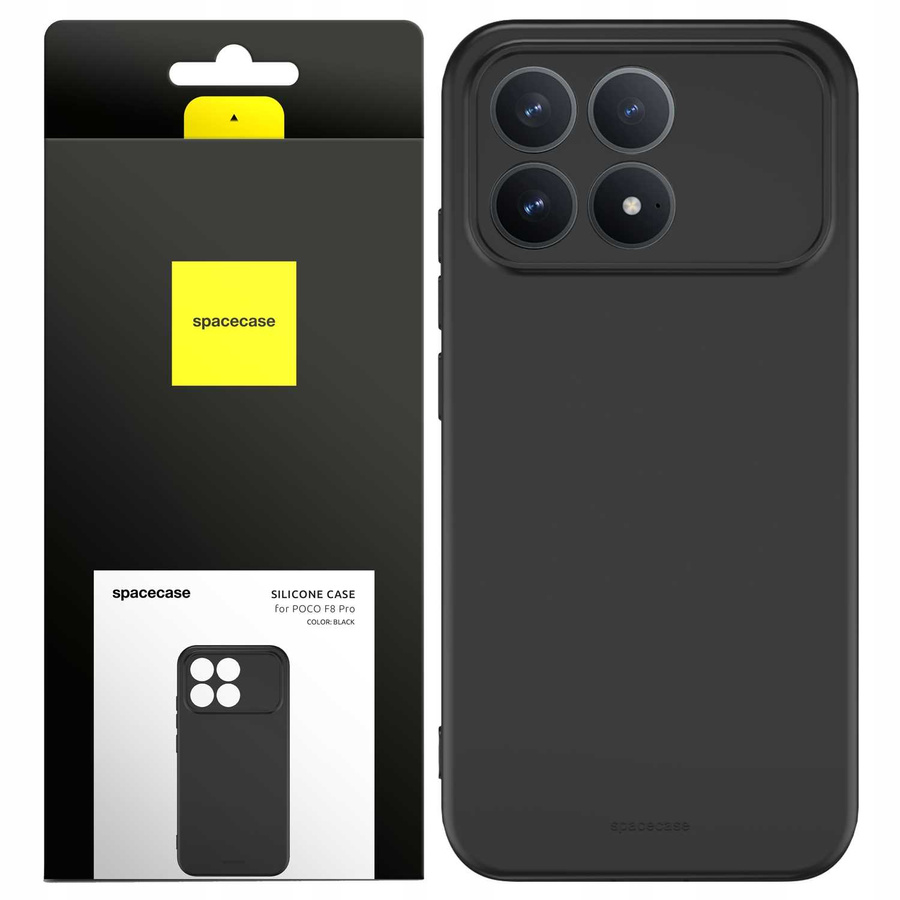 Spacecase silikoninis dėklas 3.0 Poco F8 Pro juodas