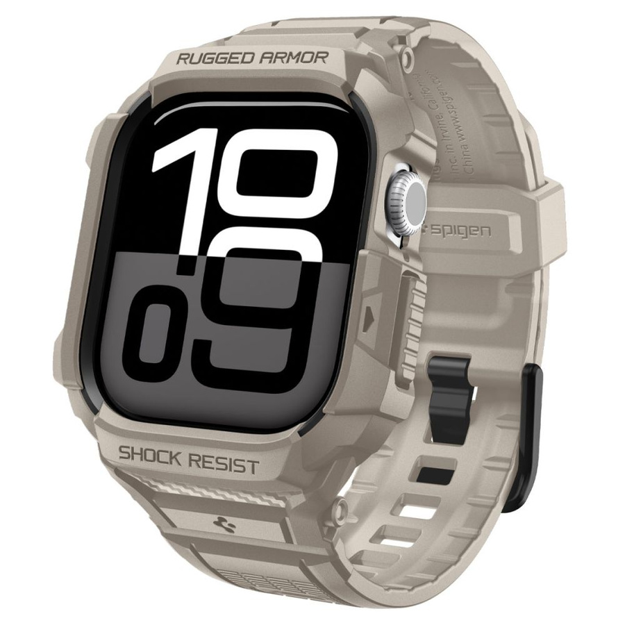 SPIGEN RUGGED ARMOR dėklas ”PRO” V2 APPLE WATCH 10 / 11 (46 MM) DUNE BEIGE