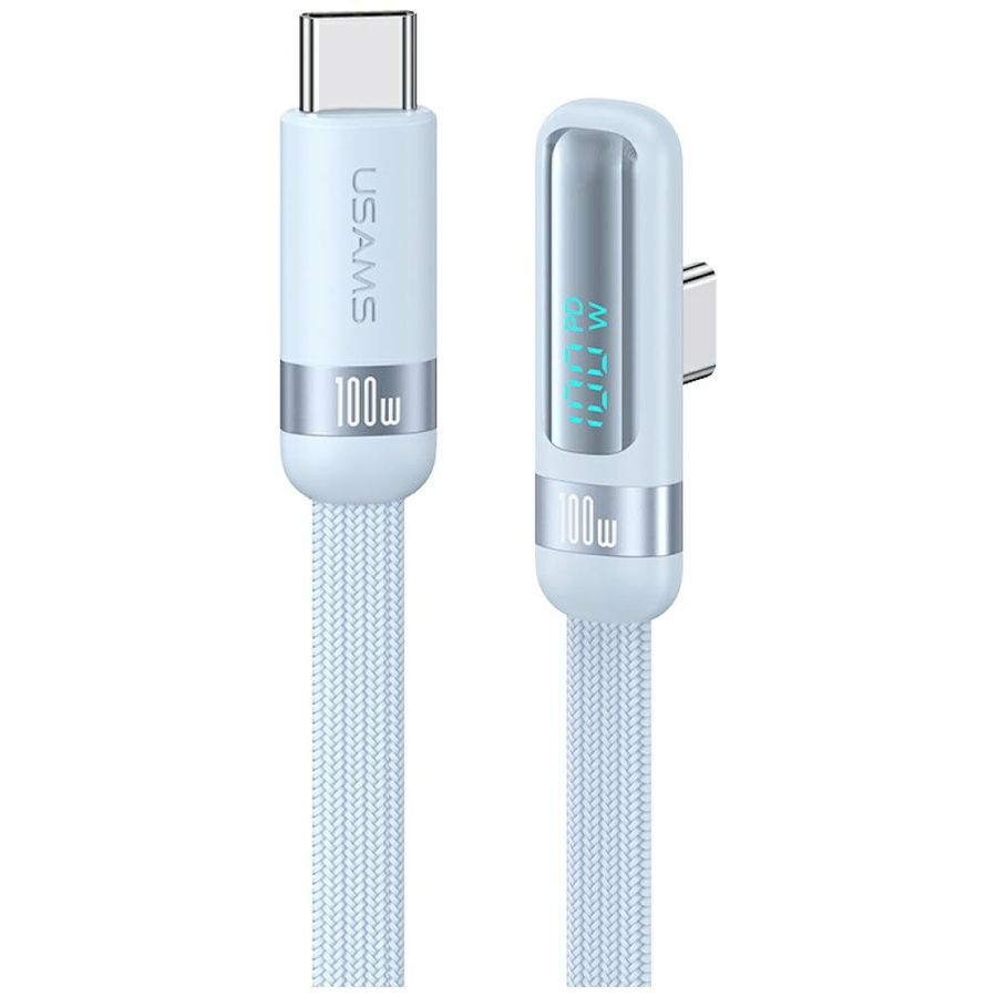 Laidas USAMS US-SJ653 PD 100W USB-C/USB-C 1.2m mėlynas