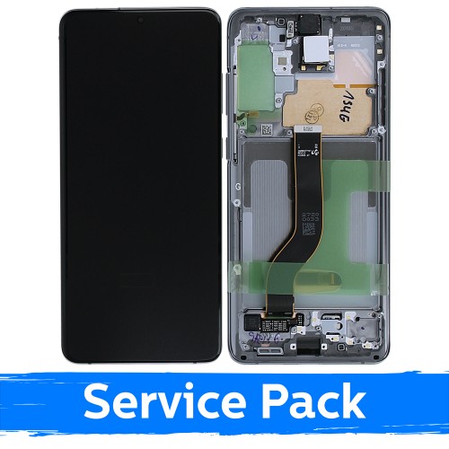 Ekranas skirtas Samsung G986 (G985) S20 Plus su rėmeliu / Cosmic Gray / (Service Pack)