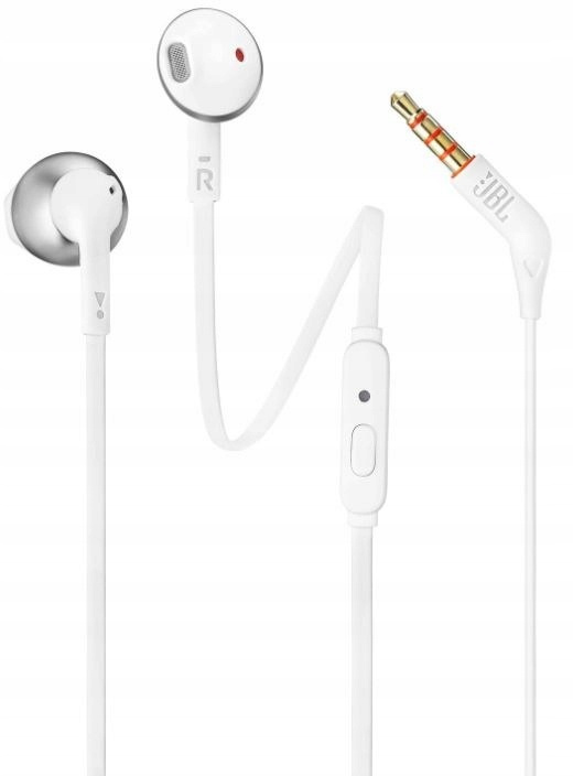 JBL T205 laidinės įstatomos ausinės baltas