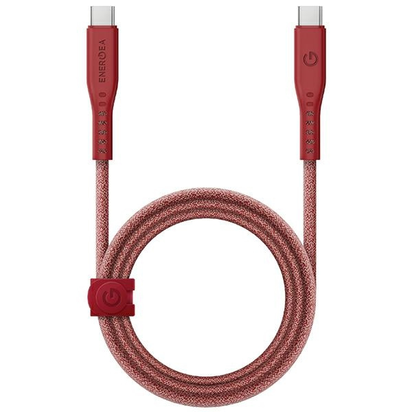 ENERGEA Laidas Flow USB-C - USB-C1.5m raudonas/red 240W 5A PD Fast Charge