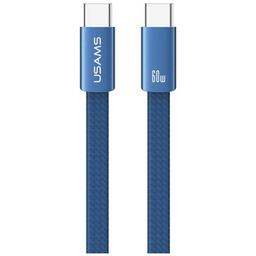 Laidas USAMS U96 60W USB-C į USB-C 1.2m mėlynas