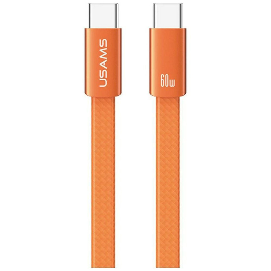 Laidas USAMS U96 60W USB-C į USB-C 1.2m oranžinis