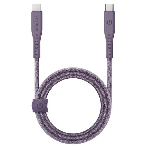 ENERGEA Laidas Flow USB-C - USB-C1.5m violetinis/purple 240W 5A PD Fast Charge