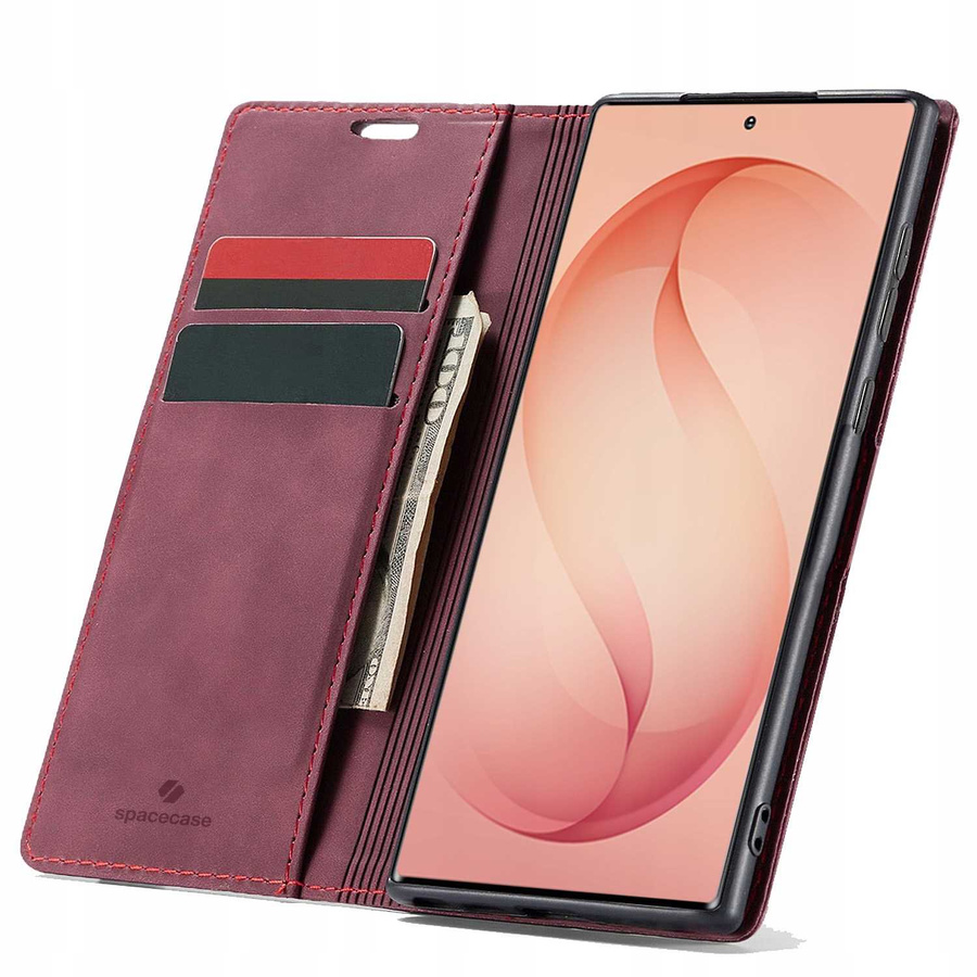 Spacecase dėklas Wallet Galaxy S26 Ultra raudonas