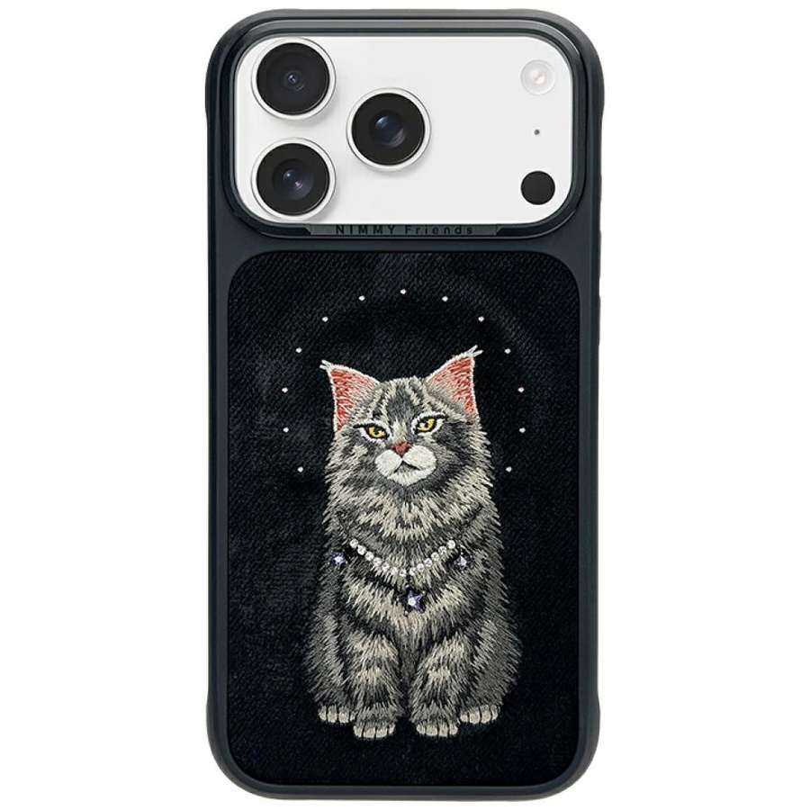 Nimmy Lucky Fashion Cat MagSafe dėklas iPhone 17 Pro Max juodas