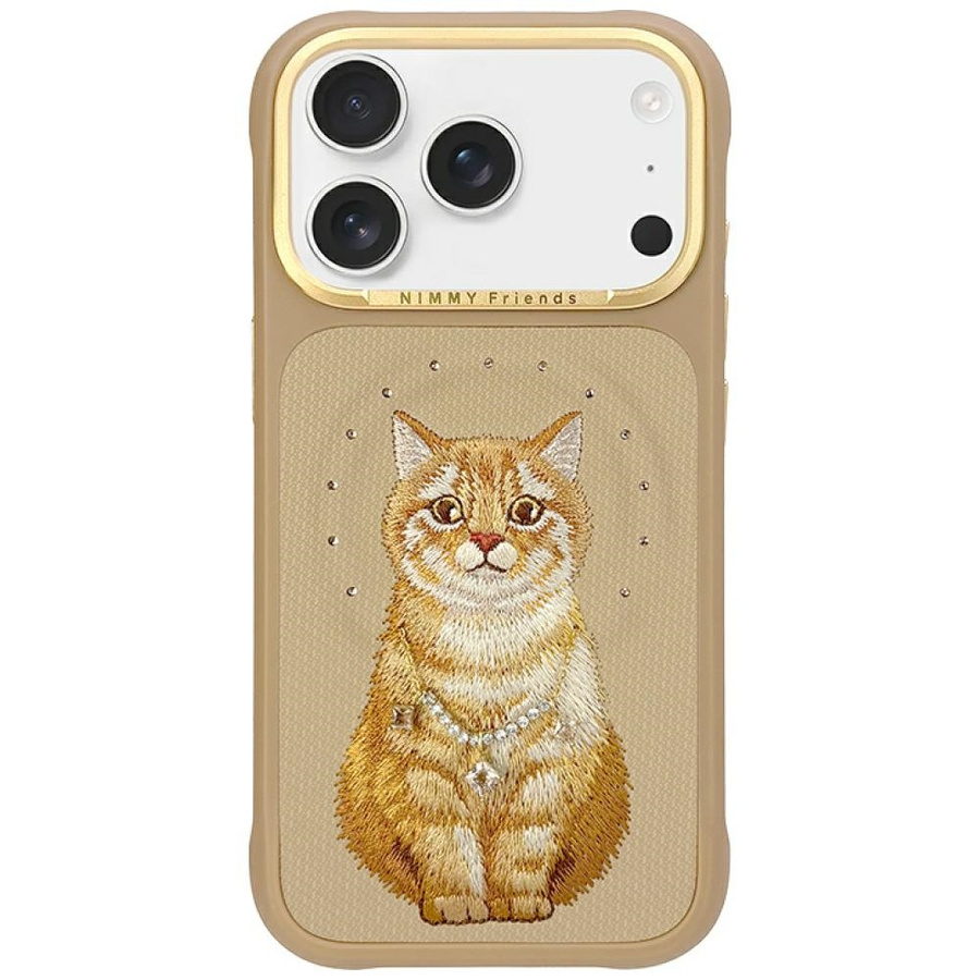 Nimmy Lucky Fashion Cat MagSafe dėklas iPhone 17 Pro rudas