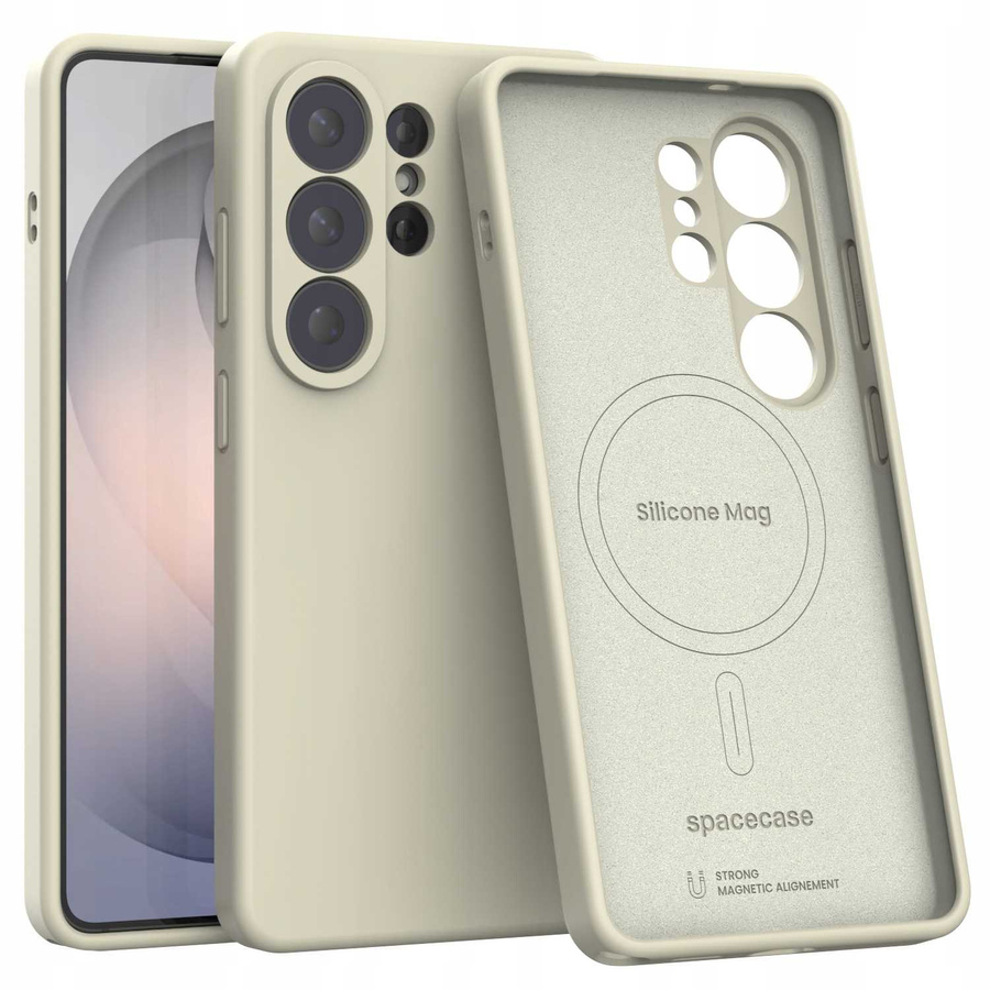 Spacecase silikoninis dėklas Mag Galaxy S26 Ultra smiltinė