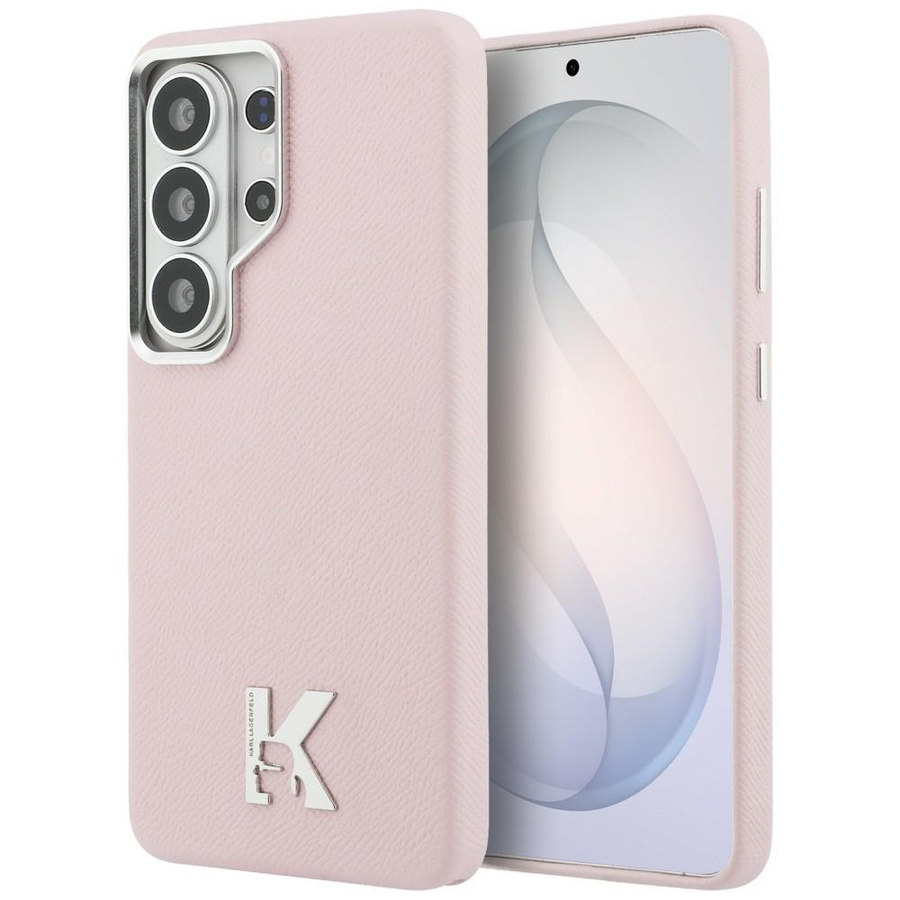 Dėklas Karl Lagerfeld K Metal Logo MagSafe Samsung Galaxy S26 Ultra rožinis