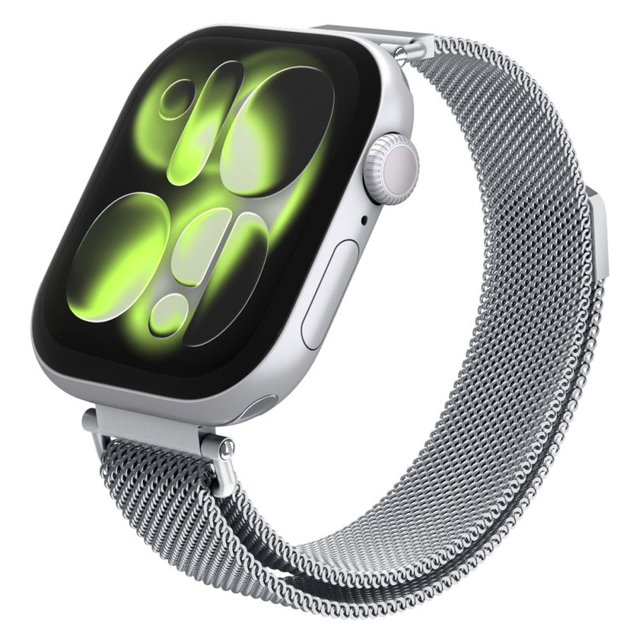 SPIGEN WBM4 dirželis APPLE WATCH 8 / 9 / 10 / 11 / SE (40 / 41 / 42 MM) sidabrinis