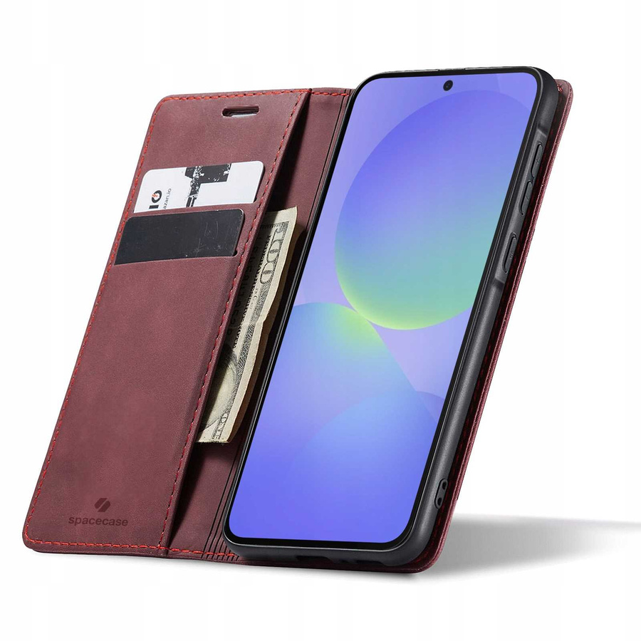Spacecase piniginės dėklas Galaxy A57 5G raudonas