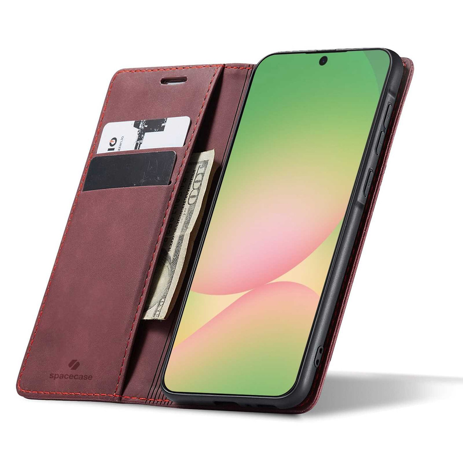 Spacecase piniginės dėklas Galaxy A37 5G raudonas