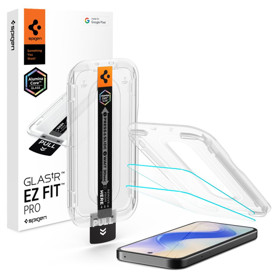 Apsauginis stiklas SPIGEN GLAS.TR EZ FIT PRO AC 2 vnt. GOOGLE PIXEL 10A skaidrus
