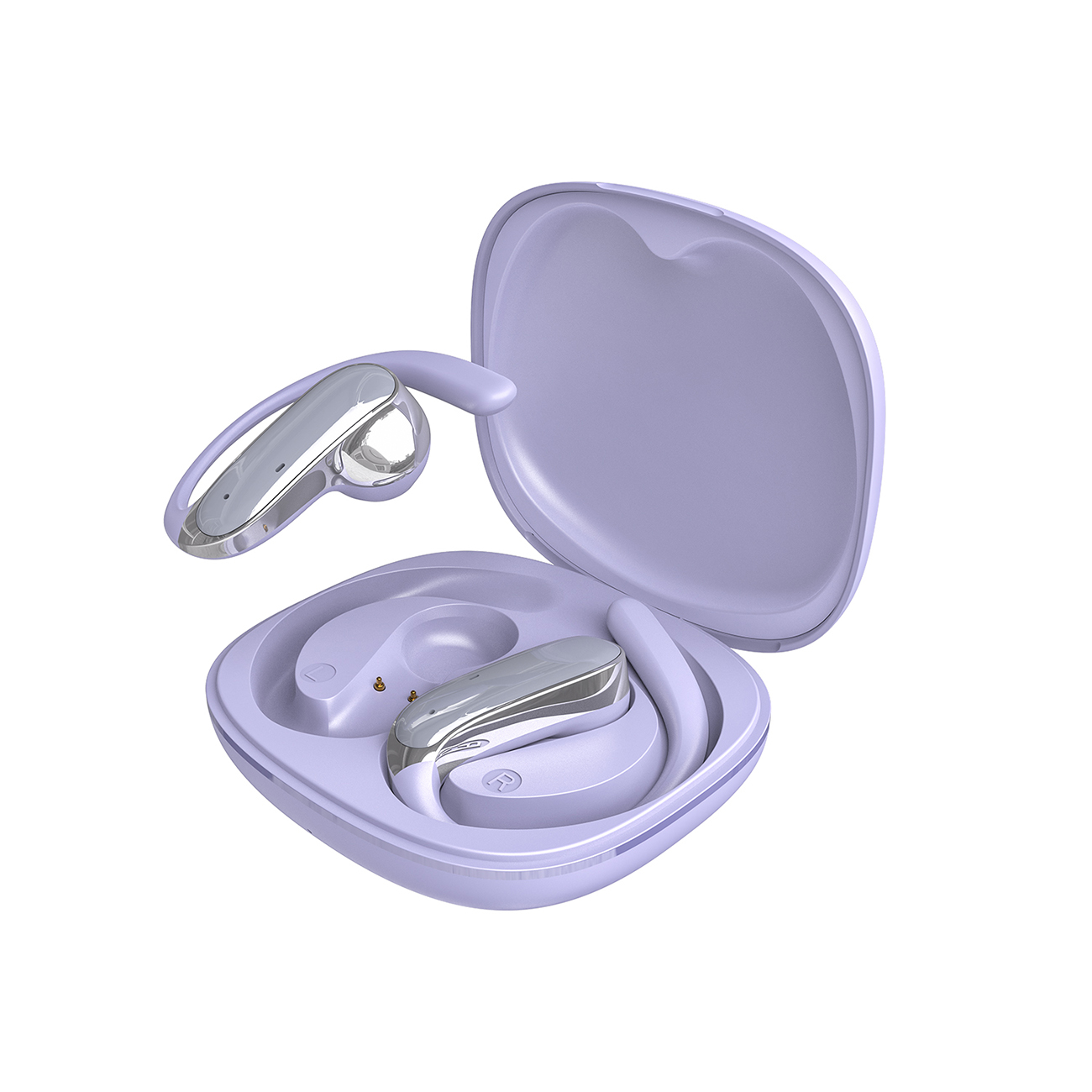 Dudao U17Z Bluetooth 5.3 OWS ausinės with Ear Hooks - violetinis