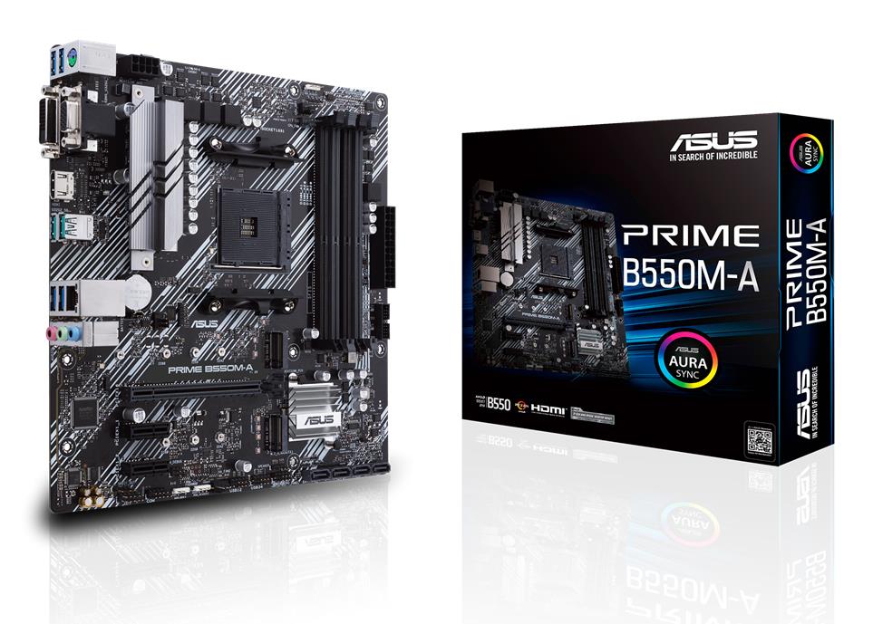 Pagrindinė plokštė ASUS Prime B550M-A AMD B550 SAM4 DDR4 MicroATX
