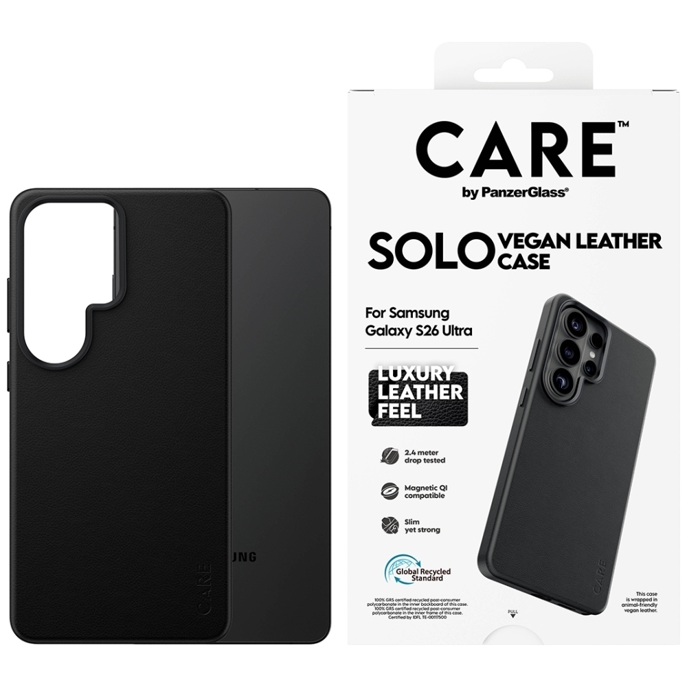 CARE by PanzerGlass Solo Qi Case for Samsung Galaxy S26 Ultra - Black