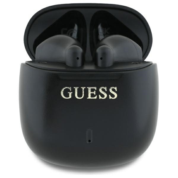 Guess słuchawki Bluetooth GUTWSJ14ESGK TWS + stacja dokująca czarny/black Spausdintas klasikinis logotipas