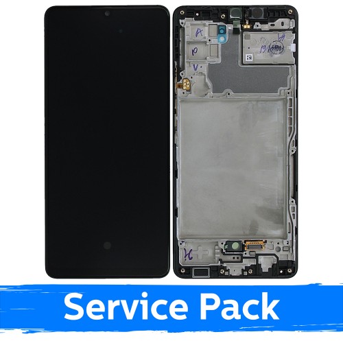 Ekranas skirtas Samsung A426 A42 5G juodas su rėmeliu (Service Pack)
